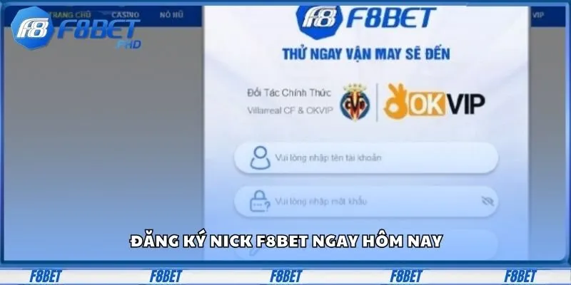 TRANG CHỦ 29 Đăng ký nick F8BET ngay hôm nay